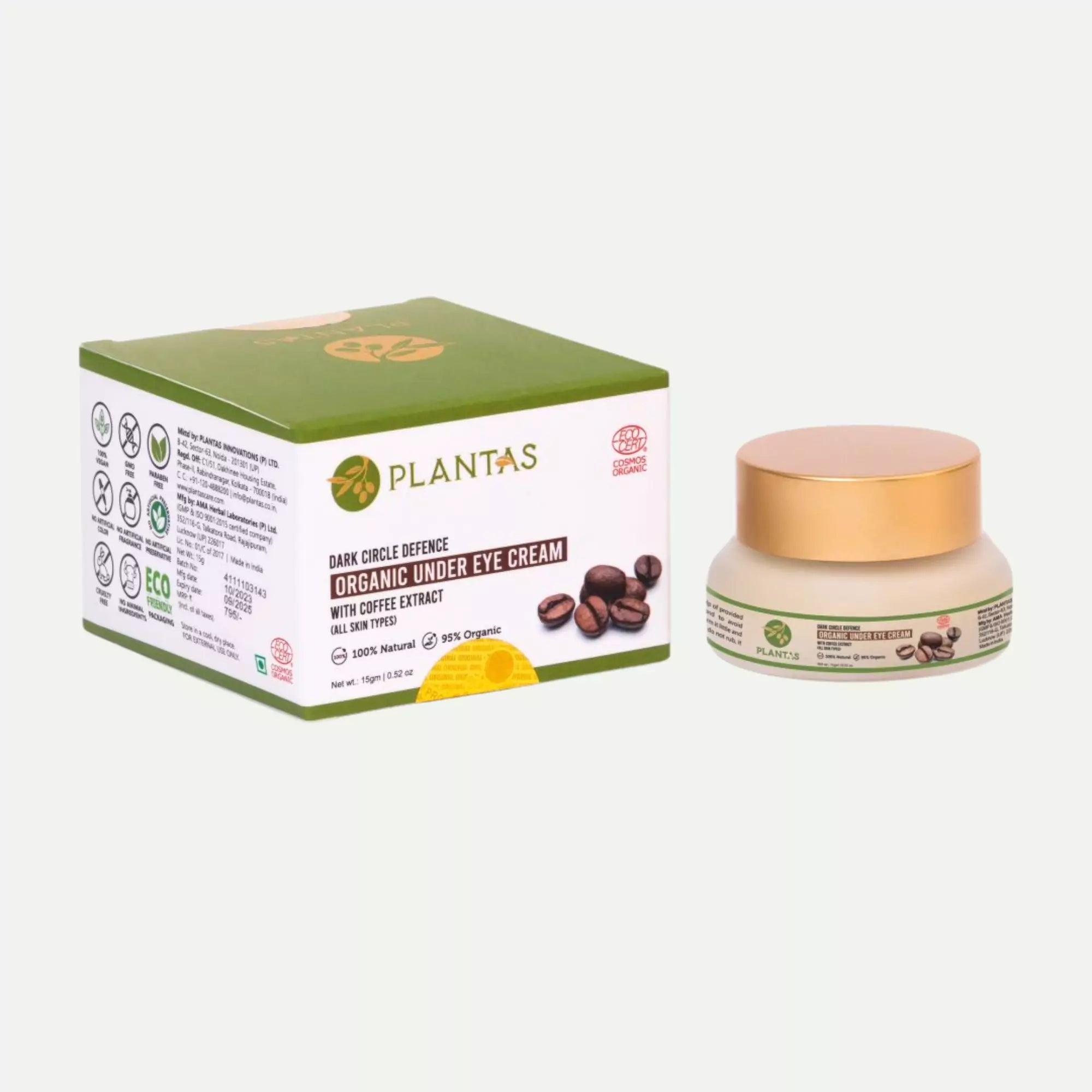 Plantas Organic Under Eye Cream - Dark Circle Defence