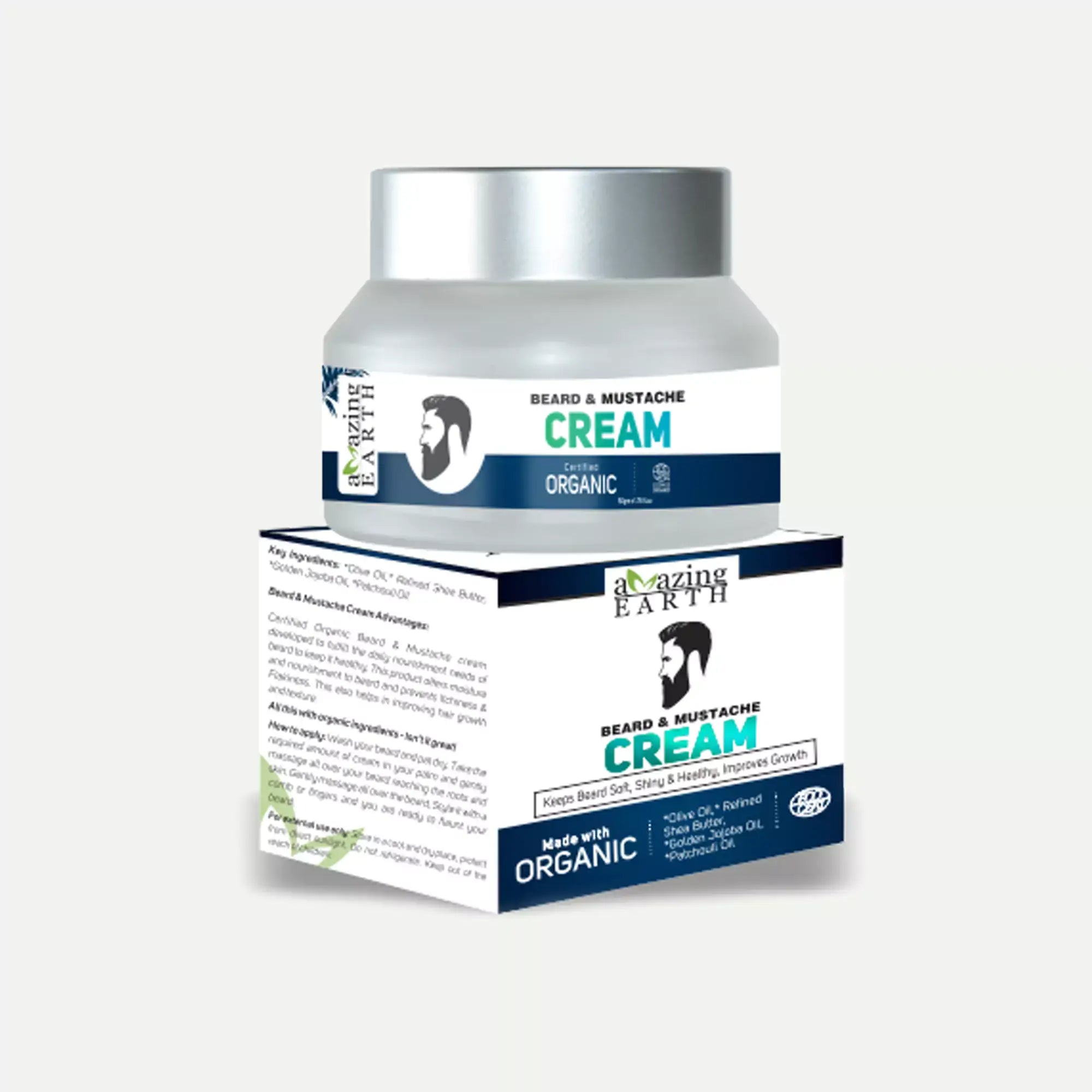 AMAzing Earth Organic Beard & Moustache Cream image 0