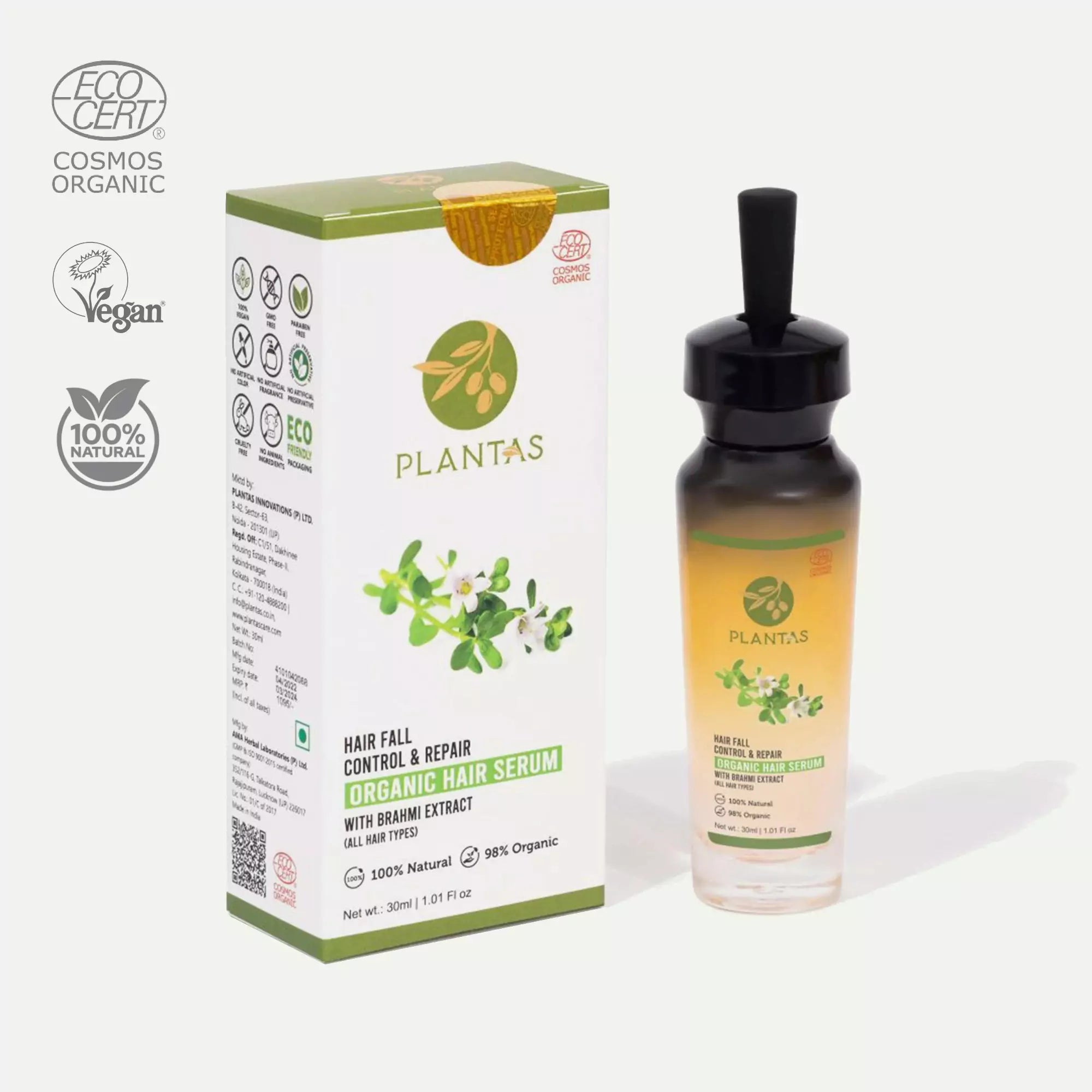 Plantas Organic Hair Serum - Hairfall Control & Repair