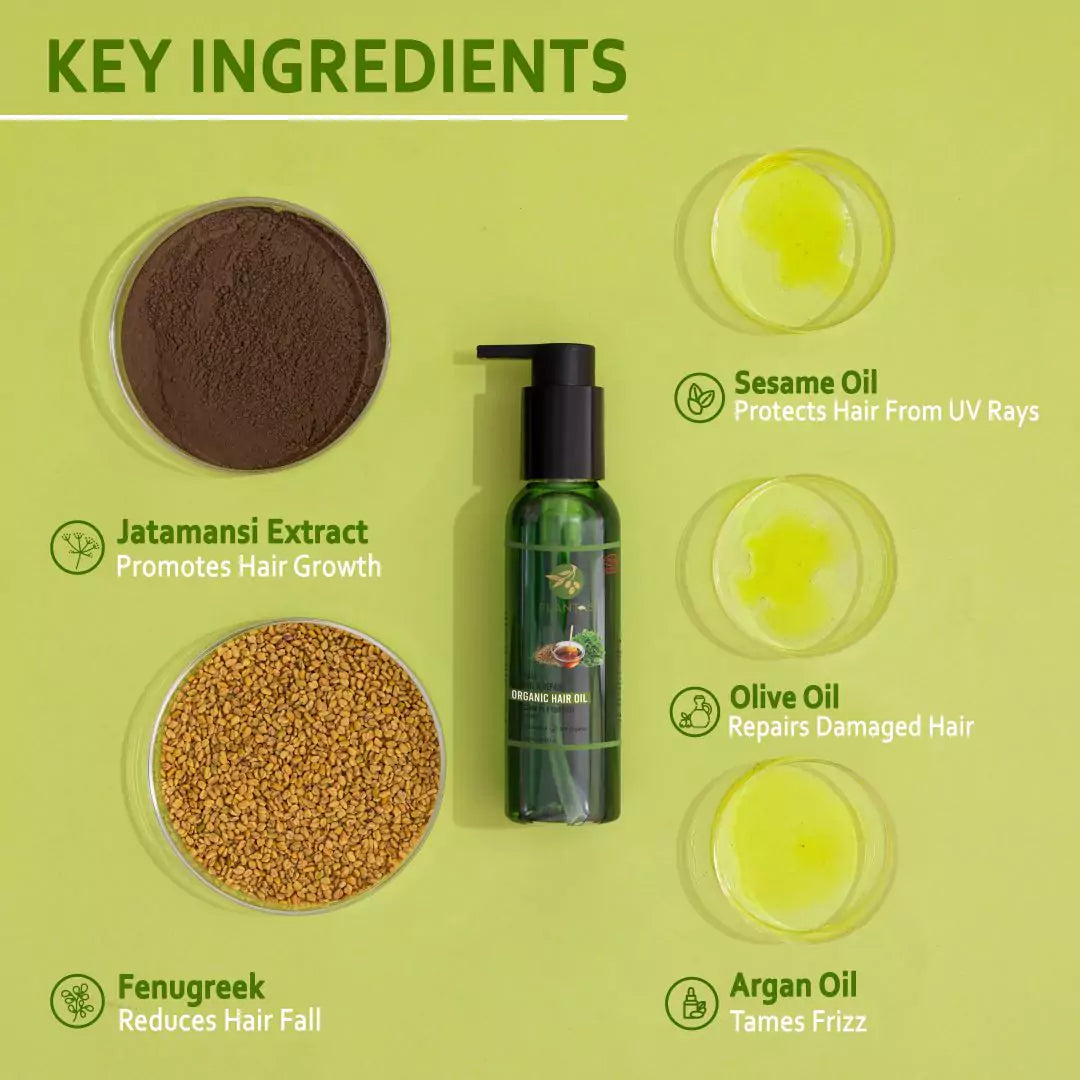 Plantas Organic Hair Oil - Hair Fall Control and Repair
