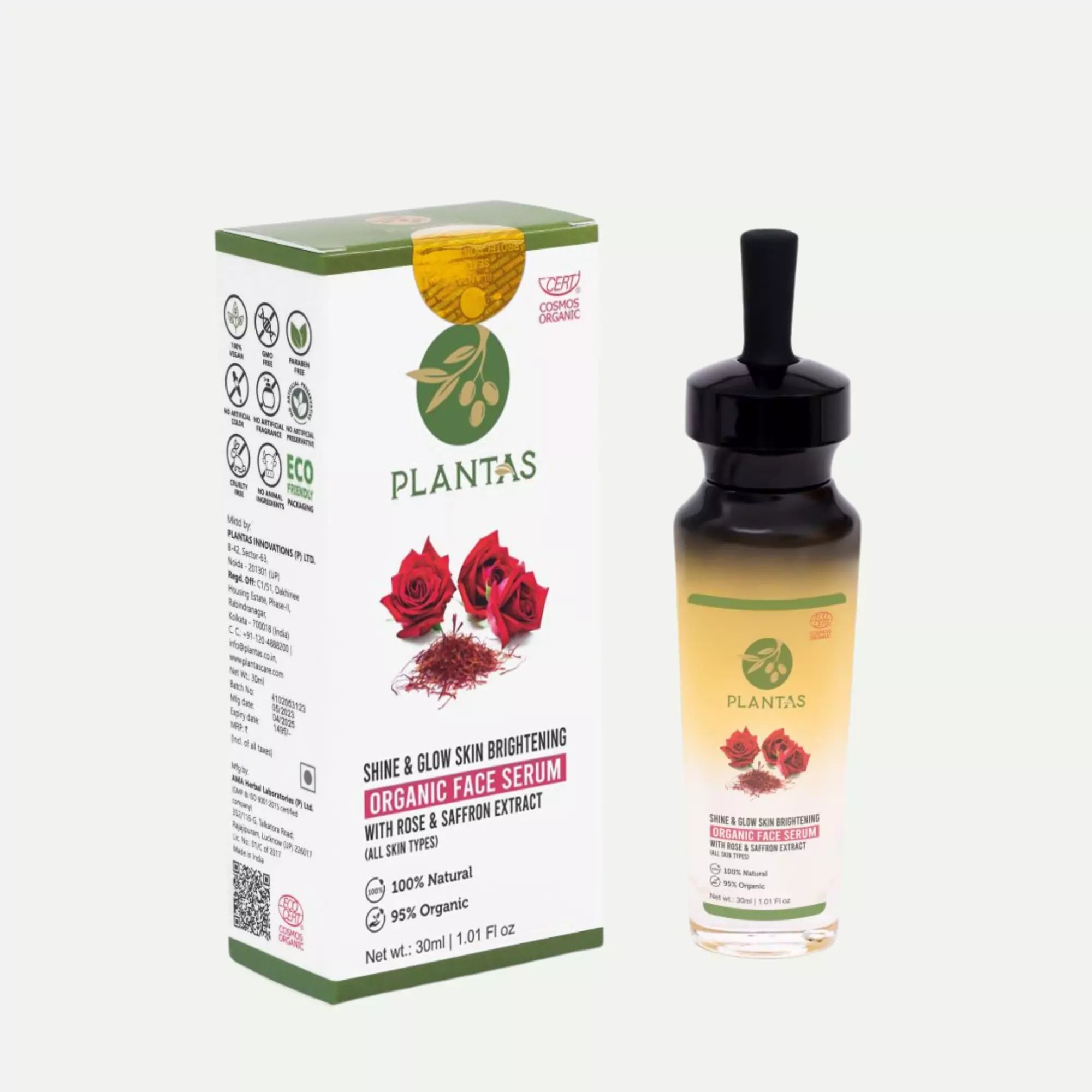 Plantas Organic Face Serum - Skin Brightening