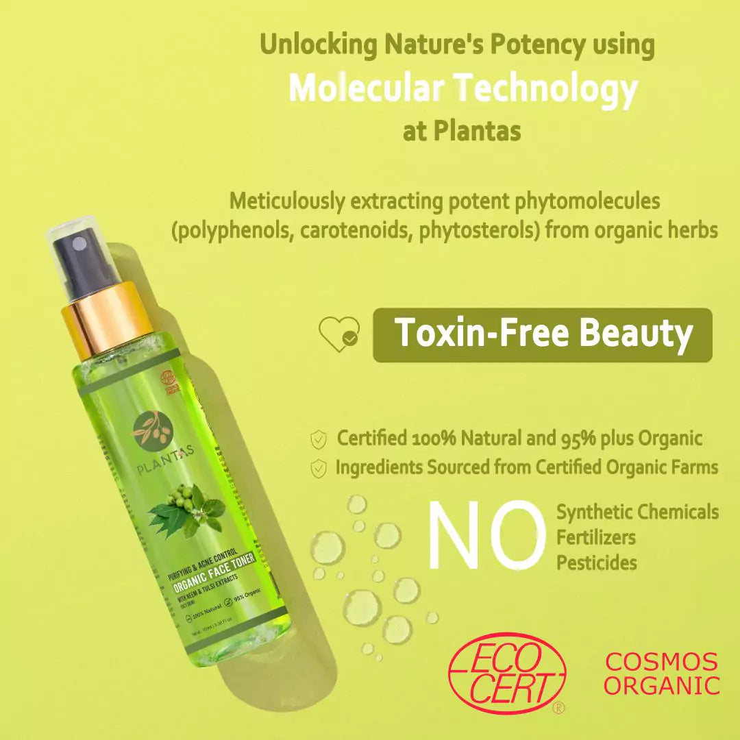 Plantas Organic Face Toner -  Purifying and Acne Defence image 6