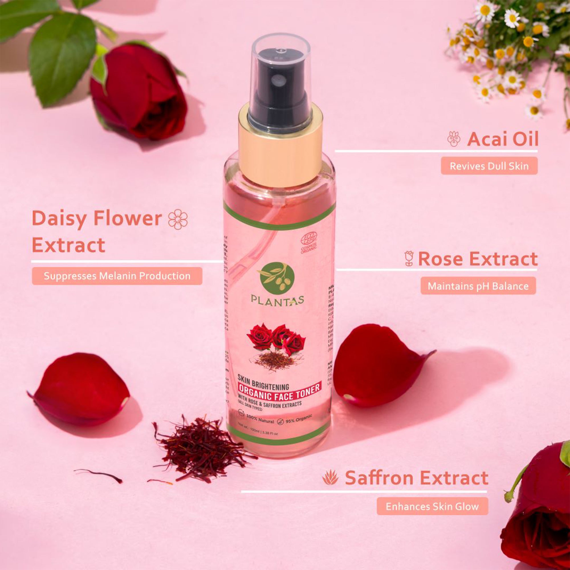 Plantas Organic Face Toner -  Skin Brightening image 3