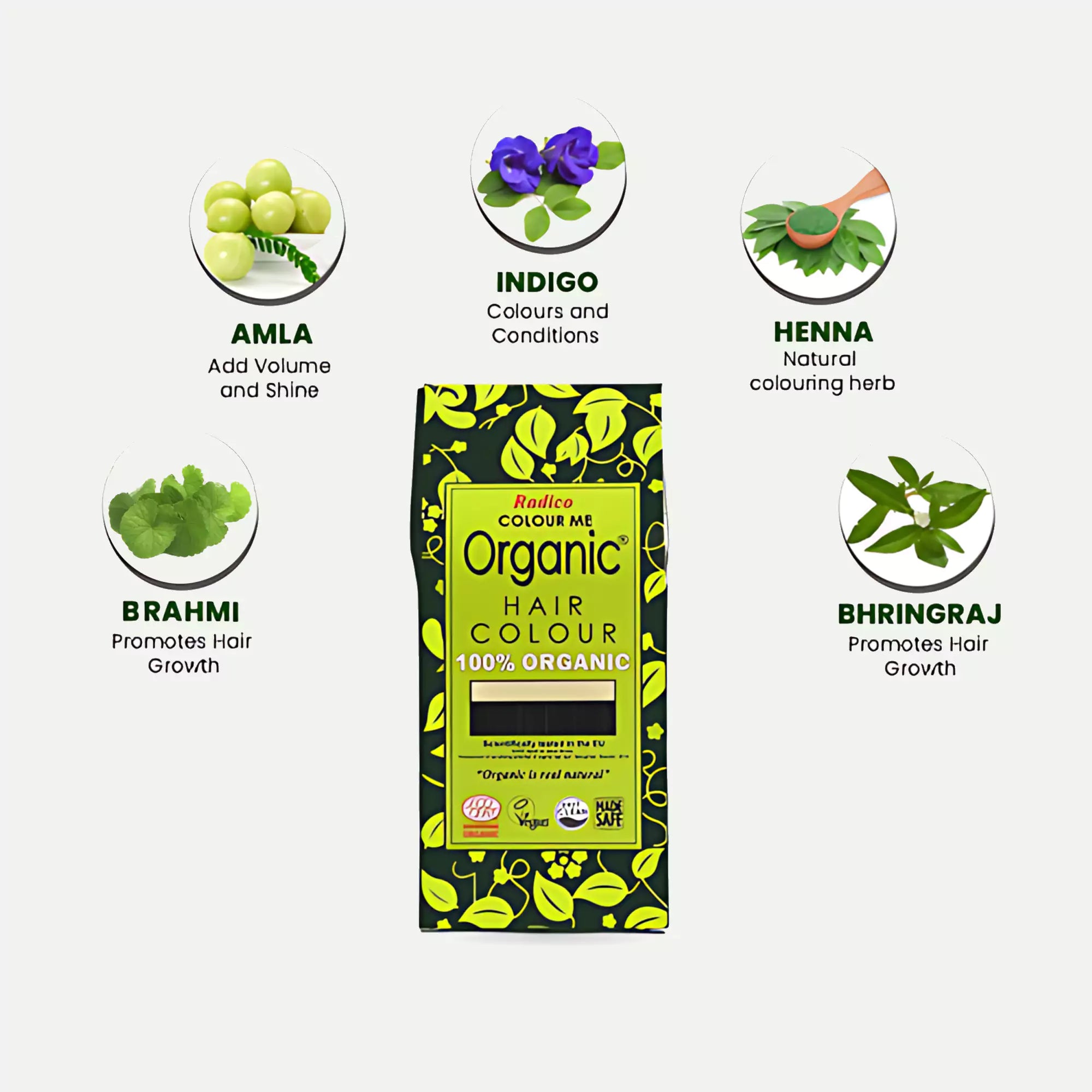 Dark Ash Blonde - Radico Organic Hair ColourIngredients